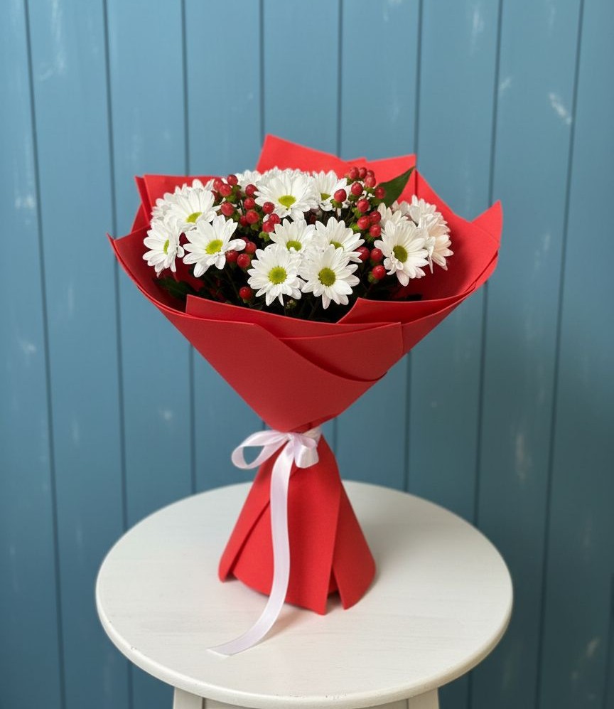 Букет цветов из: Хризантемы в Псыже