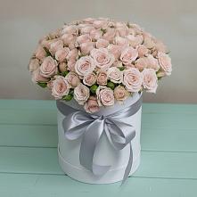 Цветочная композиция из Розы в шляпной коробке в Псыже