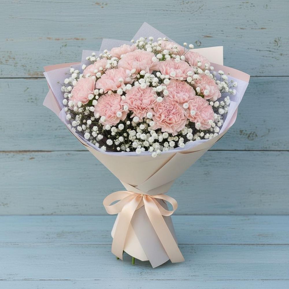 Букет цветов из: Гвоздики в Псыже