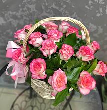 Цветочная композиция из Розы в корзине #REPLACE_PRED# Псыже