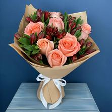 Букет цветов из:  Розы и Альстромерии в Псыже