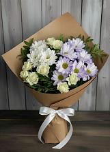 Букет цветов из:  Хризантемы и Розы в Псыже