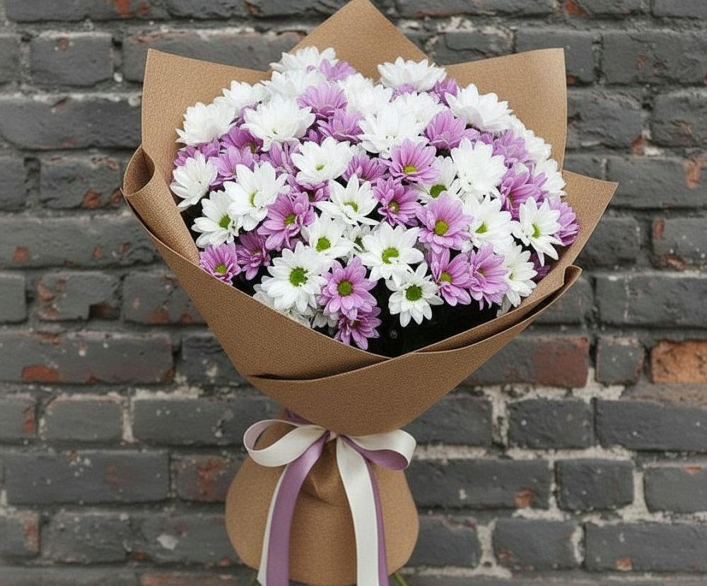 Букет цветов из: Хризантемы в Псыже