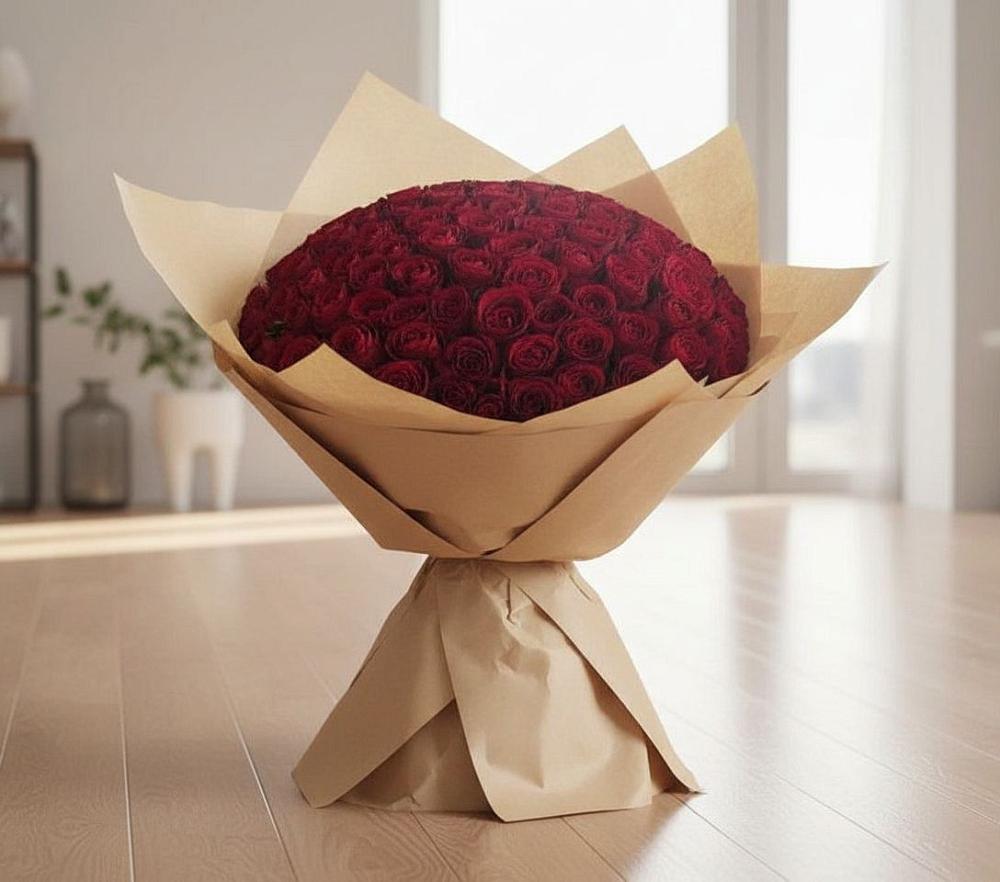 Букет 101 Красная роза в Псыже