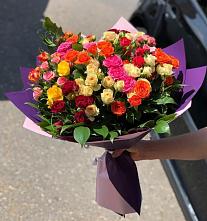 Букет Микс из разноцветных кустовых роз #REPLACE_PRED# Псыже