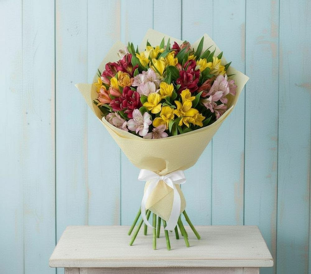 Букет цветов из: Альстромерии в Псыже