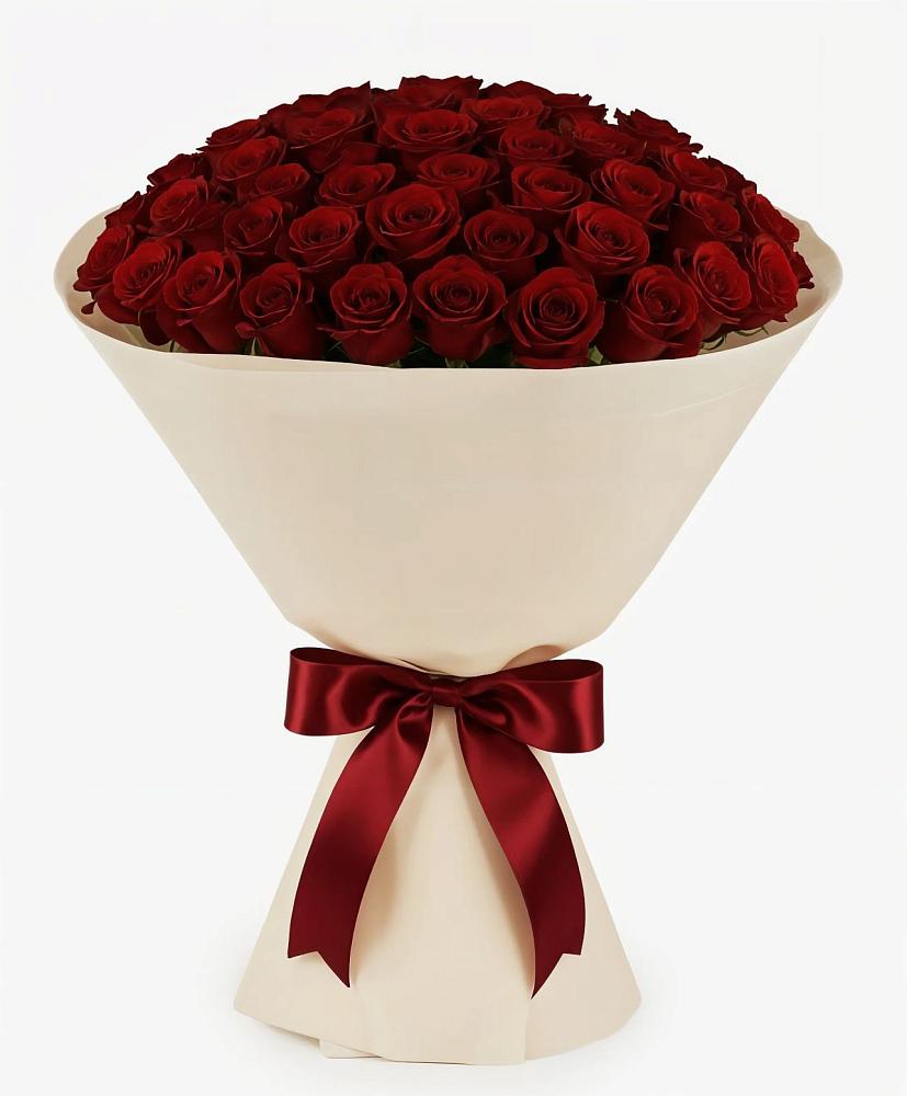 Букет 101 Бордовая роза Блэк Бакарра в Псыже