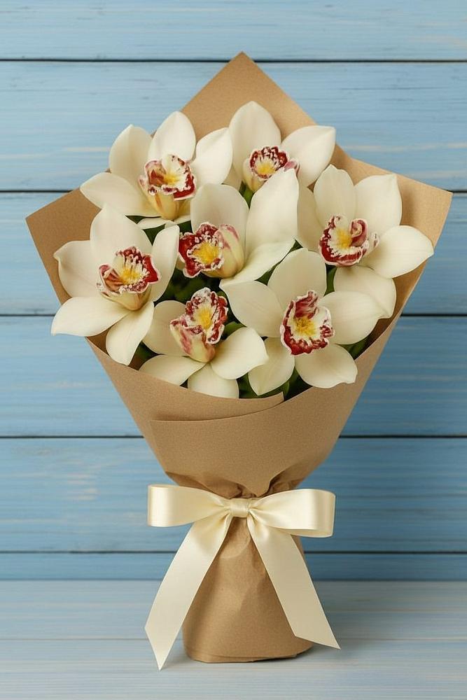 Букет цветов из: Орхидеи и Розы в Псыже