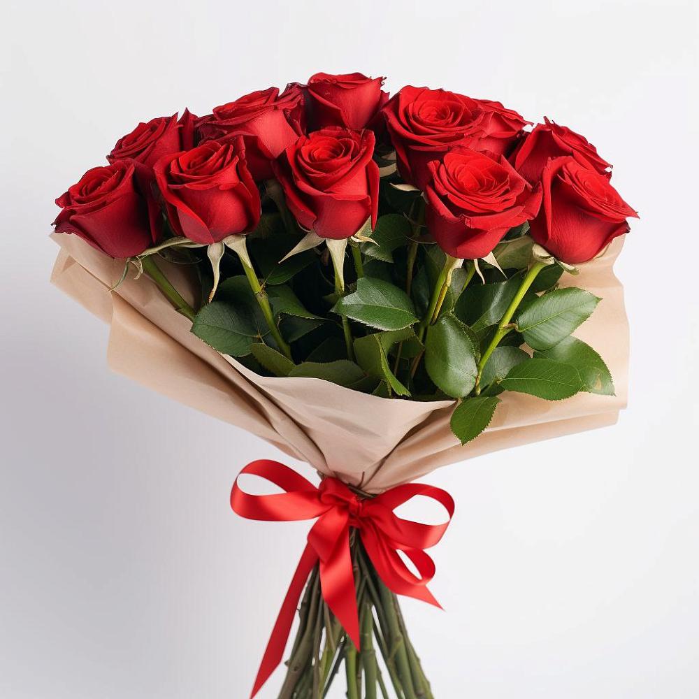 Букет 11 Красных роз Эдлесс Лав в Псыже