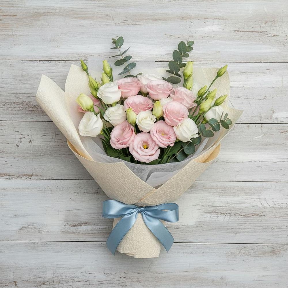 Букет цветов из: Лизиантусы в Псыже